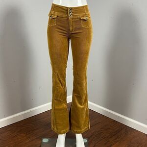 Pilcro Anthropologie High-Rise Bootcut Corduroy Pants Honey Brown Women's 26